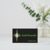 Emerald and Gold Logo Visitekaartje (Staand voorkant)
