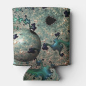 Emerald and Gold Mandelbrot met bol Blikjeskoeler (Achterkant)