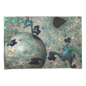 Emerald and Gold Mandelbrot met bol Kussensloop (Voorkant-Rechts)