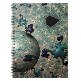 Emerald and Gold Mandelbrot met Notitieboek van Sp