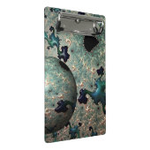 Emerald and Gold Mandelbrot met Sphere Clipboard Mini Klembord (Schuin)