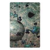 Emerald and Gold Mandelbrot met Sphere Clipboard Mini Klembord (Achterkant)