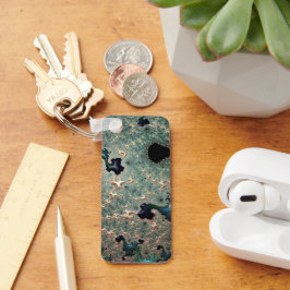 Emerald and Gold Mandelbrot Sleutelhanger