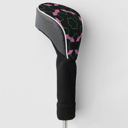 Emerald and Pink Kaleidoscope Golfheadcover (Schuin)