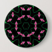 Emerald and Pink Kaleidoscope Ronde Button 4,0 Cm (Voorkant)