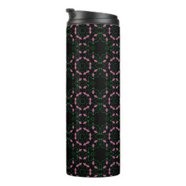 Emerald and Pink Kaleidoscope Thermosbeker