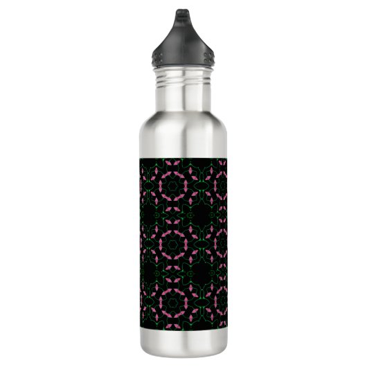 Emerald and Pink Kaleidoscope Waterfles (Rechts)