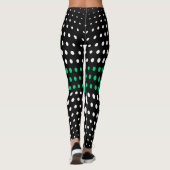 Emerald and White Polka Dot Pattern Leggings (Achterkant)