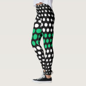Emerald and White Polka Dot Pattern Leggings (Links)