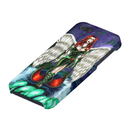Emerald Angel iPhone 5/5s Matte hoesje van CaseSav iPhone Hoesje (Onderkant)