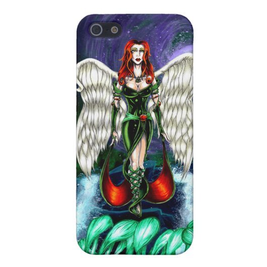 Emerald Angel iPhone 5/5s Matte hoesje van CaseSav iPhone Hoesje (Achterkant)