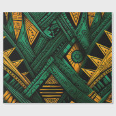 Emerald Ankara Elegance - Groen Afrikaans Ankara Cadeaupapier (Vlak)