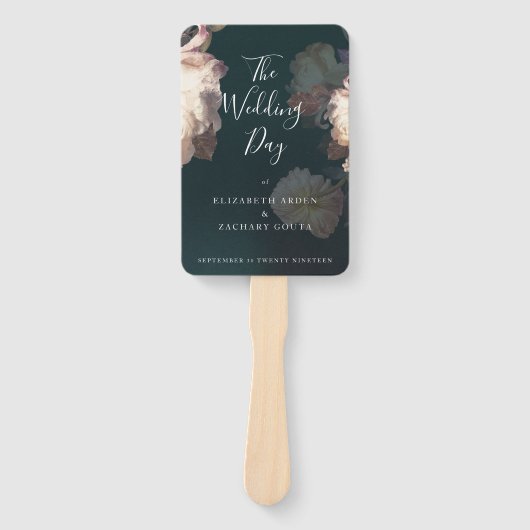 Emerald Antiek Vintage Wedding Handwaaier (Voorkant)