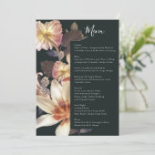 Emerald Antiek Vintage Wedding Menu (Staand voorkant)