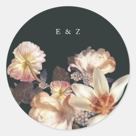 Emerald Antiek Vintage Wedding Ronde Sticker