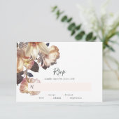 Emerald Antiek Vintage Wedding RSVP-kaart RSVP Kaartje (Staand voorkant)