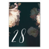 Emerald Antiek Vintage Wedding Table Numbers Kaart (Voorkant)
