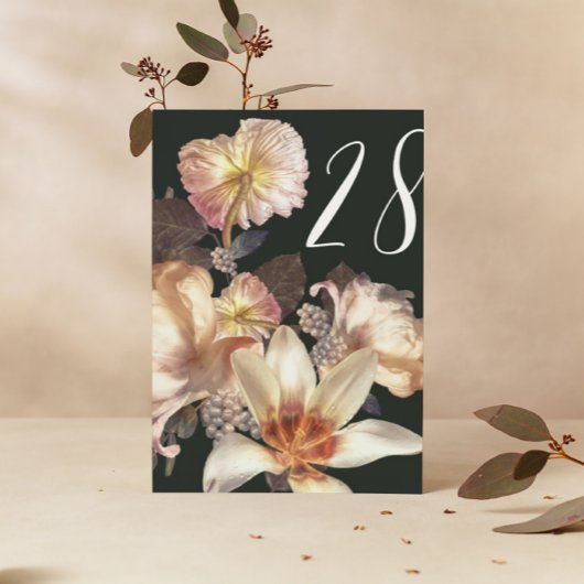 Emerald Antiek Vintage Wedding Table Numbers Kaart