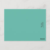 Emerald Aqua foto bruiloft Bedankt Post Kaart (Achterkant)
