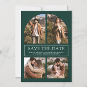 Emerald Arch Photo Collage Wedding Save the Date Magnetische Uitnodiging (Voorkant)