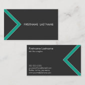Emerald Arrow Personal Networking Visitekaartjes (Voorkant / Achterkant)