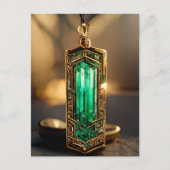 Emerald Art Deco-hanger Briefkaart (Voorkant)
