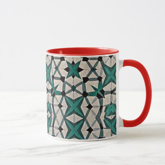 Emerald-as abstract geometrisch patroon 1284 mok (Rechts)