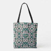 Emerald-as abstract geometrisch patroon 1284 tote bag (Achterkant)