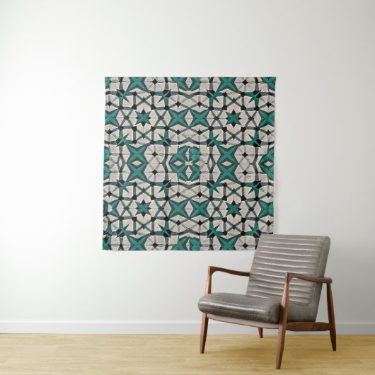 Emerald-as abstract geometrisch patroon 1284 wandkleed (In Situ (horizontaal))