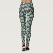 Emerald Asanoha: een traditioneel Japans ontwerp Leggings (Achterkant)