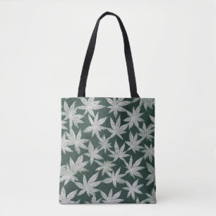 Emerald Asanoha: een traditioneel Japans ontwerp Tote Bag