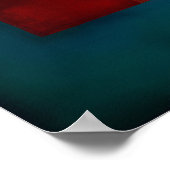 Emerald Aurora Kleurveld Abstracte Moderne Wand  Poster (Hoek)
