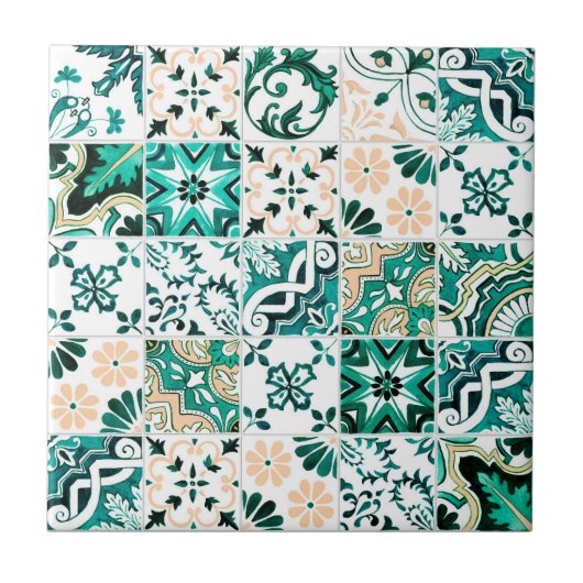 Emerald Azulejo Tiles Tegeltje (Voorkant)