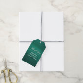 Emerald baby shower. Neutraal groen dank u Cadeaulabel (Met Touw)