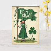 Emerald Banner Ierse trots kaart (Gele Bloem)