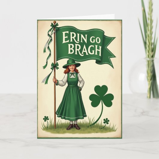 Emerald Banner Irish Pride Card Kaart (Voorkant)