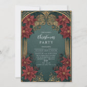 Emerald Barok Kerstmis Kaart (Voorkant)