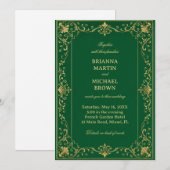 Emerald Barok Luxe Keltisch Kaart (Voorkant / Achterkant)