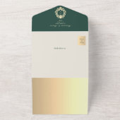 Emerald Baroque QR All-in-One Program Uitnodiging (Buitenkant)