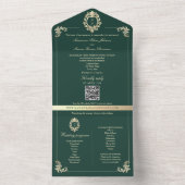 Emerald Baroque QR All-in-One Program Uitnodiging (Binnen)