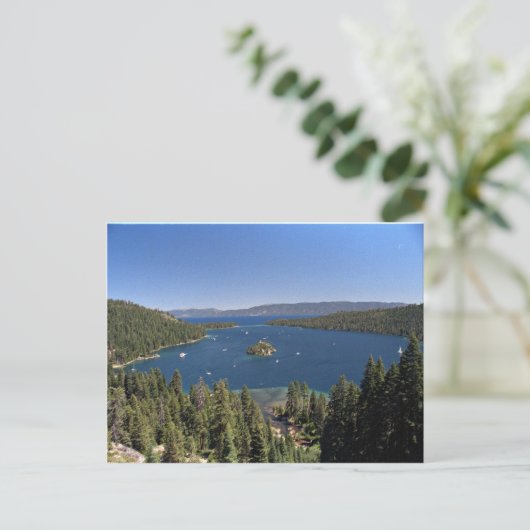 Emerald Bay, Lake Tahoe, Californië, VS Briefkaart (Staand voorkant)