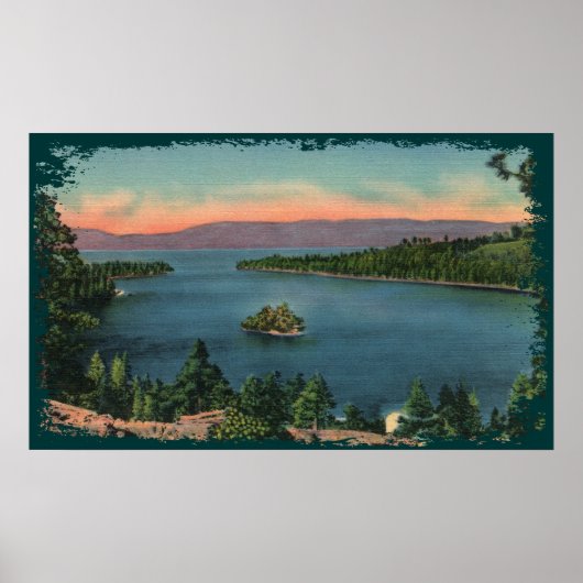 Emerald Bay - Lake Tahoe Canvas Afdrukken Poster (Voorkant)