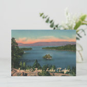 Emerald Bay - Lake Tahoe Party Uitnodiging (Staand voorkant)