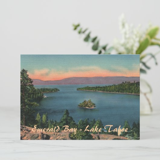 Emerald Bay - Lake Tahoe Party Uitnodiging (Staand voorkant)