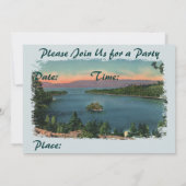 Emerald Bay - Lake Tahoe Party Uitnodiging (Achterkant)