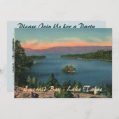 Emerald Bay - Lake Tahoe Party Uitnodiging (Voorkant / Achterkant)