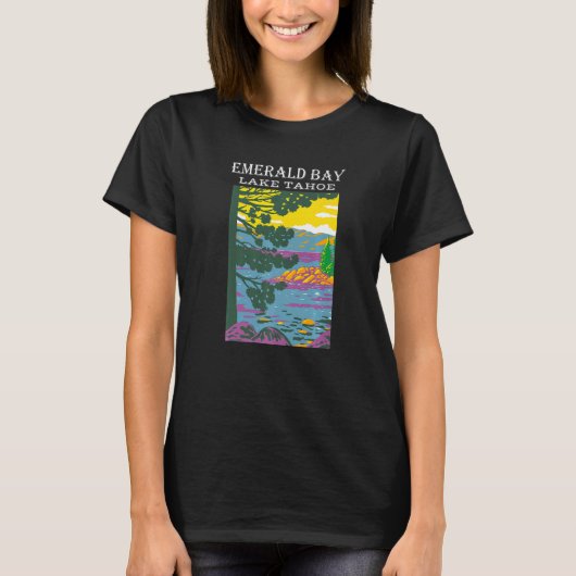 Emerald Bay Lake Tahoe Sierra Nevada Camping Hikin T-shirt (Voorkant)