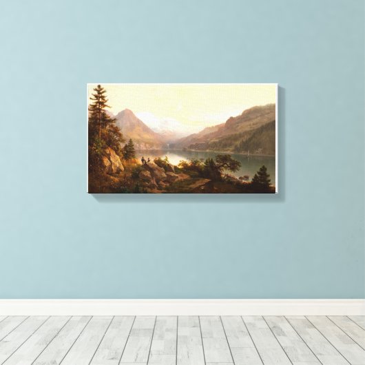Emerald Bay, Lake Tahoe van Thomas Hill Canvas Afdruk (Insitu (Houten vloer))