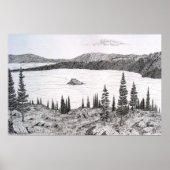 Emerald Bay met Fannette Island, Lake Tahoe, CA Poster (Voorkant)