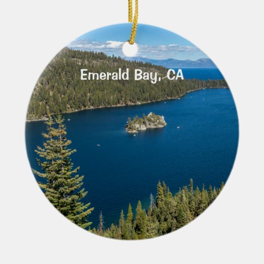 Emerald Bay met Lake Tahoe Keramisch Ornament (Voorkant)